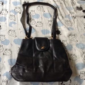 Black Leather Shoulder Bag
